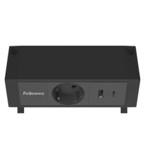 Power desk Type F - nero - Fellowes