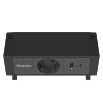 Power desk Type F - nero - Fellowes