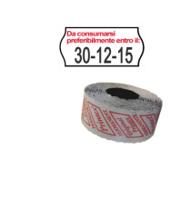 Printex - pack 10 rotoli Rotolo da 1000 etichette a onda per Printex Smart 8/2612 - DA CONSUMARSI… - 26x12 mm - adesiv