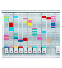 Professional Planner - 80 x 73 x 1,5 cm - 100 schede indice 1 bianche e 1000 schede indice 2 colorate incluse - Nobo