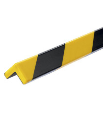Profilo paracolpi C20 - magnetico - per superfici angolari - forma squadrata - giallo/nero - 1 m - Durable