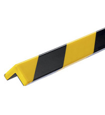 Profilo paracolpi C35 - magnetico - per superfici angolari - forma squadrata - giallo/nero - 1 m - Durable