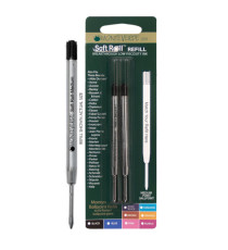 Refill per sfera Parker - punta media - nero  - Monteverde - conf. 2 pezzi