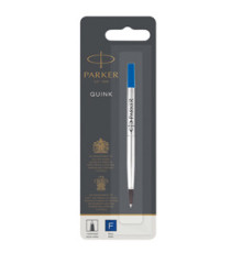 Refill roller Quink standard - punta fine  - metallo - blu - Parker