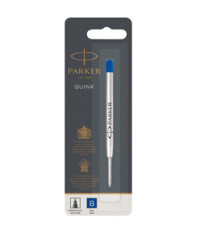 Refill sfera Quink standard - punta large - metallo - blu  - Parker