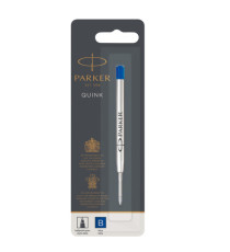 Refill sfera Quink standard - punta large - metallo - blu  - Parker