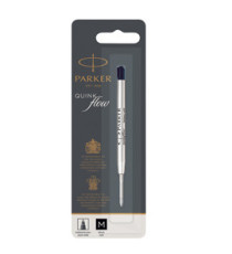 Refill sfera QuinkFlow - punta media - metallo - nero  - Parker