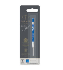 Refill sfera QuinkGel - punta media - metallo - blu - Parker