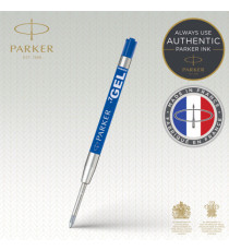 Refill sfera QuinkGel - punta media - metallo - blu - Parker