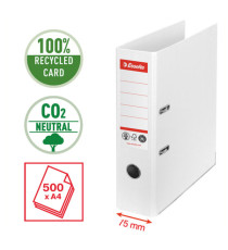 Registratore a leva - CO2 neutral - A4 - dorso 75 mm - bianco - Esselte
