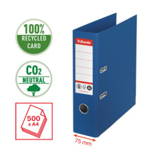 Registratore a leva - CO2 neutral - A4 - dorso 75 mm - blu - Esselte