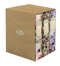Registratore a leva Nature Flowers - protocollo - dorso 8cm - Pigna