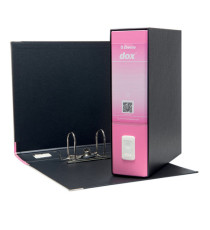 Registratore Dox 1 - dorso 8 cm - commerciale 23 x 29,7 cm - rosa - Esselte Dox