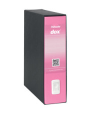 Registratore Dox 1 - dorso 8 cm - commerciale 23 x 29,7 cm - rosa - Esselte Dox