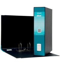 Registratore Dox 2 - dorso 8 cm - protocollo 23 x 34 cm - verde mare - Esselte Dox