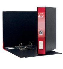 Registratore Dox 4 - dorso 5 cm - commerciale 23 x 29,7 cm - rosso - Esselte Dox