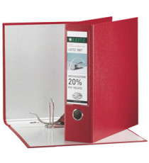 Registratore Leitz 180° G65 - dorso 8 cm - protocollo 23 x 33 cm - rosso - Leitz