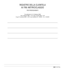 Registro antiriciclaggio per professionisti - 31 x 24cm - 46 fogli - Edipro