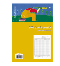 Registro prima nota Iva corrispettivi - 25/25 fogli autoricalcanti - 29,7 x 23cm - Edipro