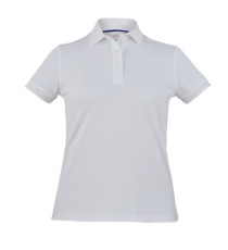 Polo Susan - da donna - manica corta - taglia L - bianco - Giblor's