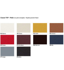 Poltrona direzionale Pollux new PND - pelle - con ruote e braccioli - nero - Unisit