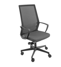 Poltrona semidirezionale I70 - con braccioli inclusi - grigio/nero - Unisit