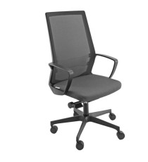 Poltrona semidirezionale I70 - con braccioli inclusi - grigio/nero - Unisit
