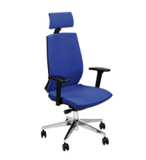 Poltrona semidirezionale Larissa LR1SB - con braccioli regolabili e poggiatesta - blu - Unisit