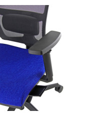 Poltrona semidirezionale Zoe ZOEA - con braccioli regolabili - blu/nero - Unisit