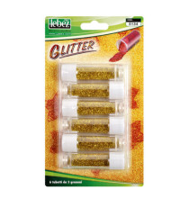 Porporina glitter - 2gr - oro - Lebez - conf. 6 tubi