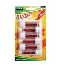 Porporina glitter - 2gr - rosso - Lebez - conf. 6 tubi