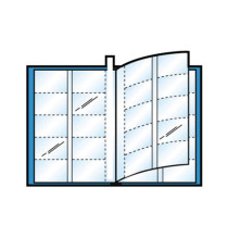 Porta biglietti da visita Asso Card - 21 x 29,7 cm - 10 buste con 10 tasche ciascuna - blu - Sei Rota