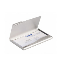 Porta biglietti da visita Business Card Box - 9x5,5 cm - alluminio - Durable