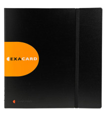 Portabiglietti da visita Exacard - 320 posti - 26,5x25 cm - nero - Exacompta
