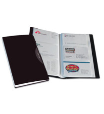 Portabiglietti da visita Office Suites - 120 tasche - con custodia - 11,4x19,2 cm - nero - Fellowes