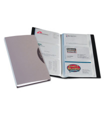 Portabiglietti da visita Office Suites - 120 tasche - con custodia - 11,4x19,2 cm - silver - Fellowes