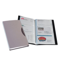 Portabiglietti da visita Office Suites - 120 tasche - con custodia - 11,4x19,2 cm - silver - Fellowes