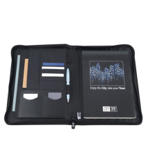 Portablocco Dual - tessuto - blu - A4 - City Time