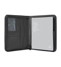 Portablocco Gate Trended - 19 x 23 cm - f.to utile A5 - ecopelle - nero - In Tempo