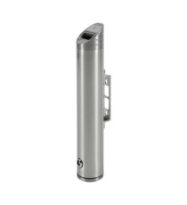 Portacenere murale - da esterno - diametro 10 cm - H 48 cm - acciaio inox