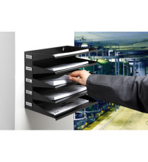 Portadocumenti Sorter Rack - 33 x 36 x 25 cm - 5 scomparti - nero - Durable