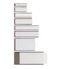 Portaetichette adesivo Ies A2 - 32 x 88 mm - grigio - Sei Rota - conf. 8 pezzi