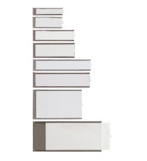 Portaetichette adesivo Ies B4 - 65 x 100 mm - grigio - Sei Rota - conf. 4 pezzi