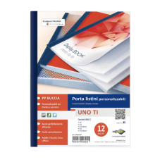 Portalistini personalizzabile Uno TI - 22 x 30 cm - 12 buste - blu - Sei Rota