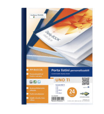 Portalistini personalizzabile Uno TI - 22 x 30 cm - 24 buste - blu - Sei Rota
