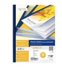 Portalistini personalizzabile Uno TI - 22 x 30 cm - 36 buste - blu - Sei Rota