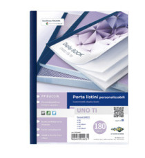 Portalistini personalizzabile Uno TI - 22x30 cm - 180 buste - blu - Sei Rota