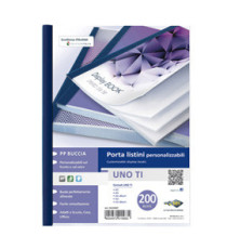 Portalistini personalizzabile Uno TI - 22x30 cm - 200 buste - blu - Sei Rota