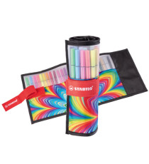 Rollerset arty line Pen 68 - punta in fibra - colori assortiti - Stabilo - conf. 25 pezzi