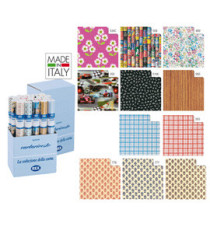 Rotoli Cartarivesto Rex 58 - lavabile - 50 x 500 cm - colori assortiti - Rex Sadoch - conf. 50 pezzi